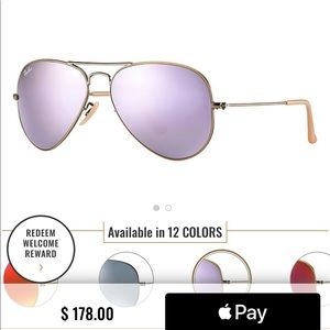 Purple aviator ray bans